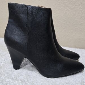 Seven Dials Calzada Women's Size 9 M Black Cone Heel  Zip Up Ankle Boot Booties